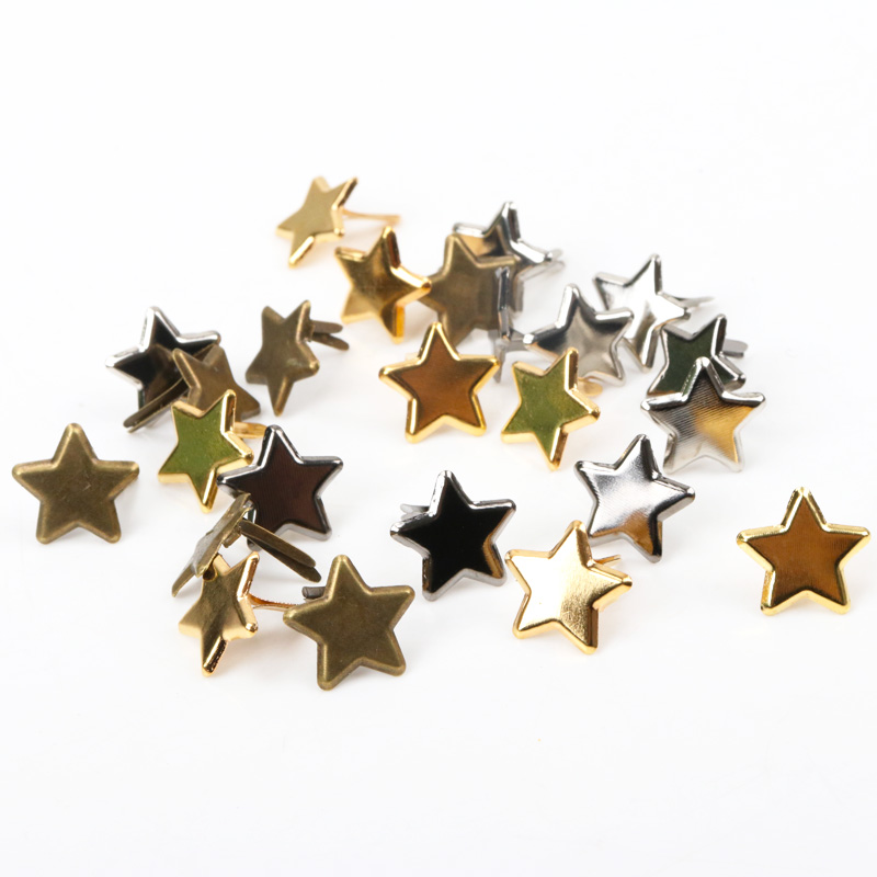 Embellishments For Scrapbooking - 50 قطعة مختلط المعادن ستار براد