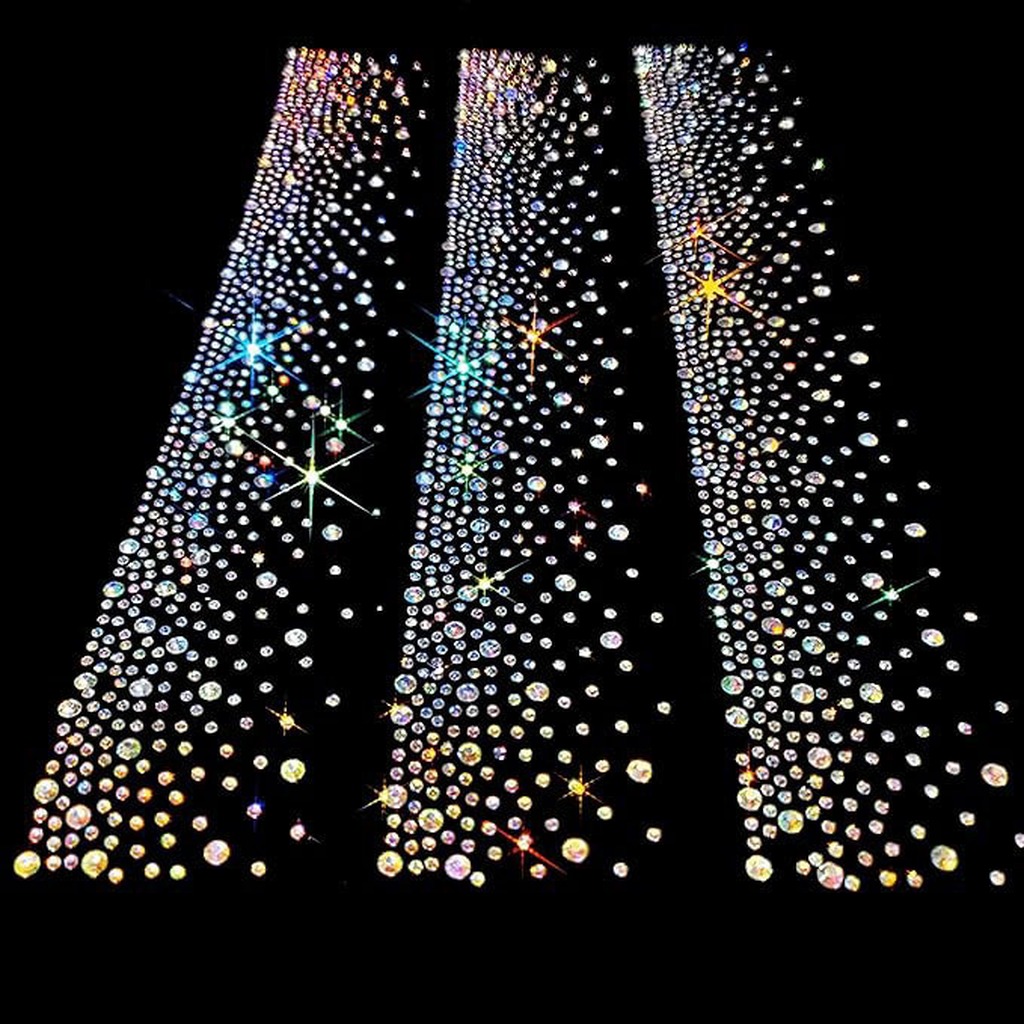 Hotfix Rhinestone Sheet - رقعة تزيين قماشية لامعة بالترتر قابلة