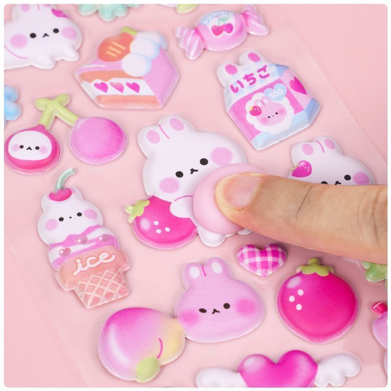 Craft Embellishment World - 1 ورقة منتفخ الأرنب ثلاثية الأبعاد