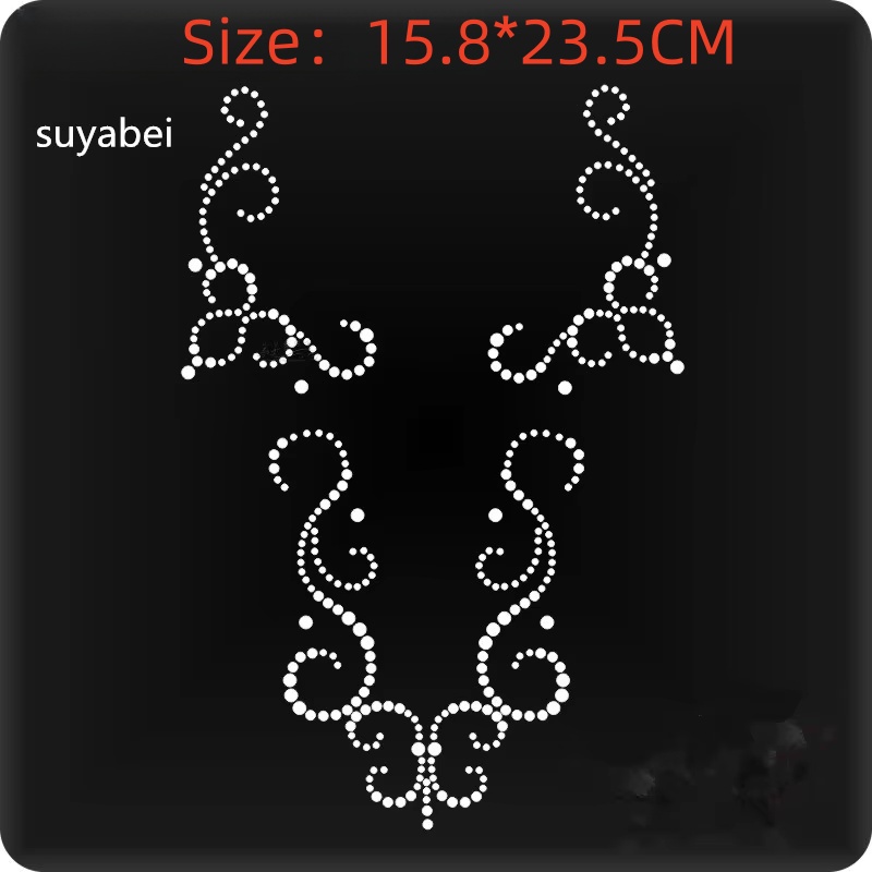 قطعتان/مجموعة من رقع الزهور ال - مراجعة Hotfix Rhinestone Sheet وسعره
