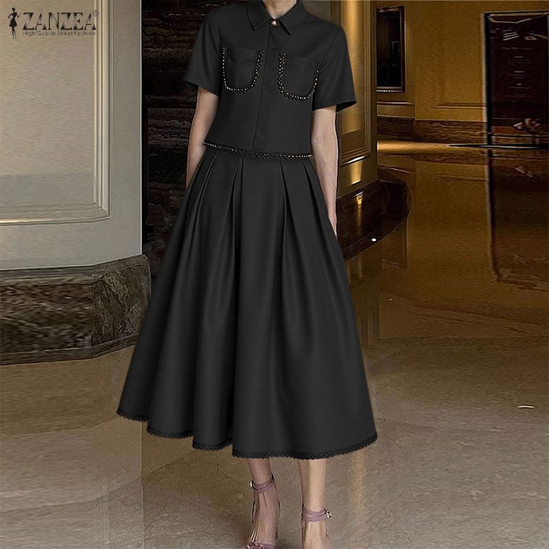 بدلة نسائية أنيقة من ZANZEA مك - مراجعة Elastic Lace Trim وسعره