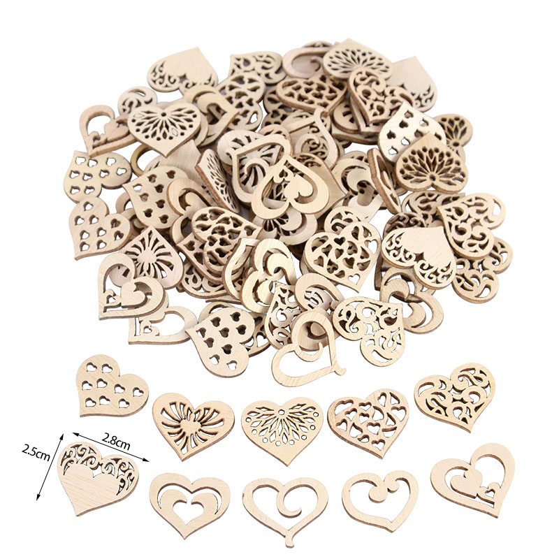 50/100 قطعة نمط القلب المجوف ش - مراجعة Embellish Craft وسعره
