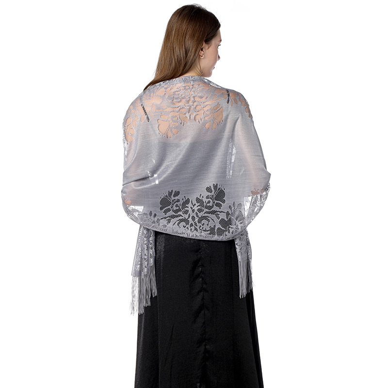 عباءة زهور رقيقة مجوفة للنساء  - مراجعة Tassel Fringe Trim وسعره
