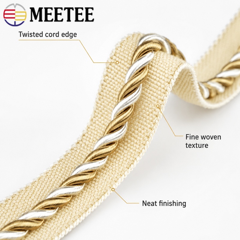 حبل ميتي مجدول بلونين بطول 2/5 - مراجعة Cord Trim Twisted وسعره