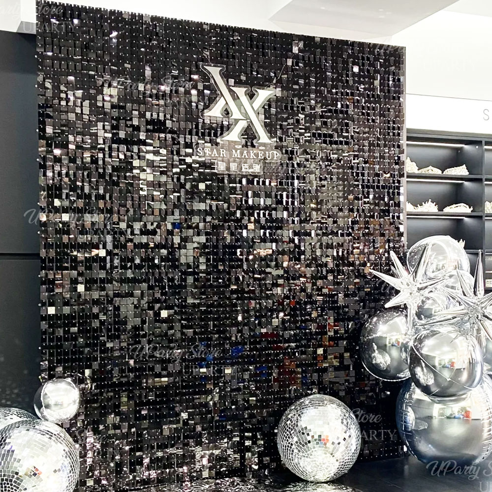 أسود لامع جدار خلفية 12/16/24  - مراجعة Sequin Fabric Panel وسعره