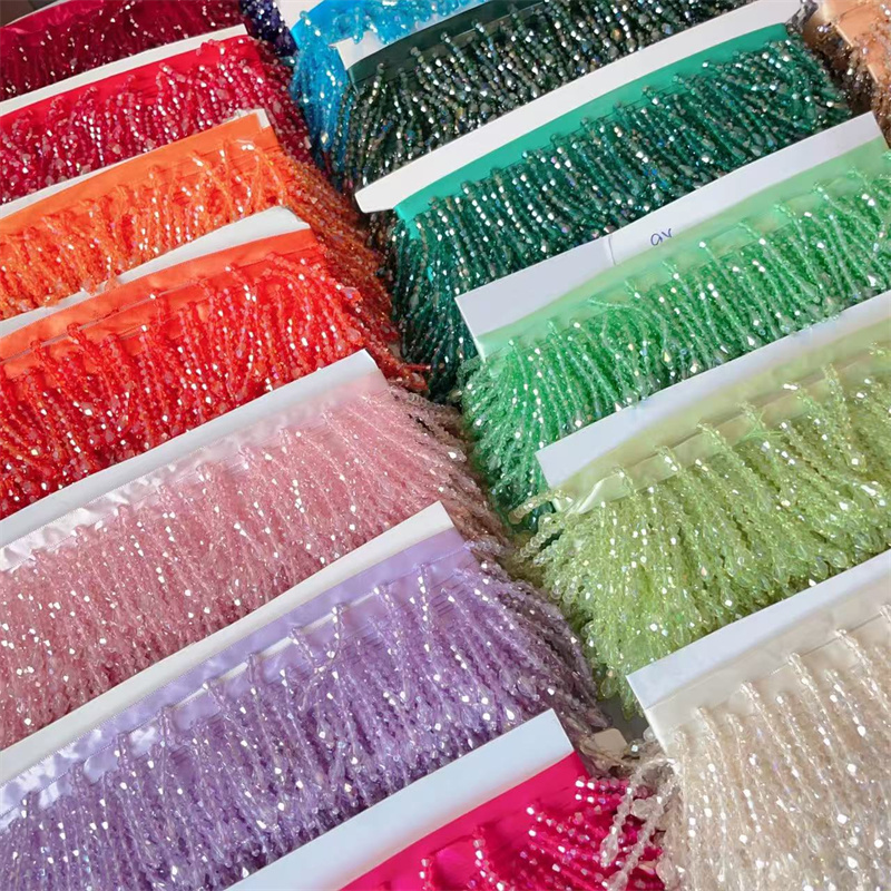 شراشيب كريستالية مزينة بالخرز، - مراجعة Crystal Mesh Fabric وسعره